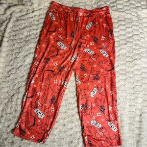 Women’s Disney Red Cartoon Print Pajama Bottoms